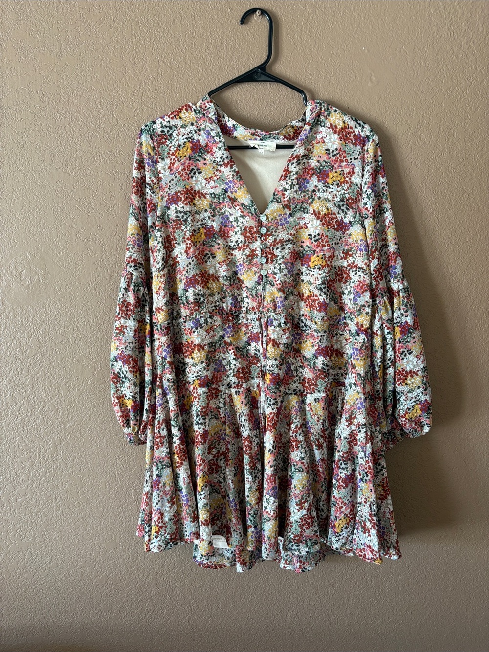 Floral Button-Front Swing Dress - Multi Floral